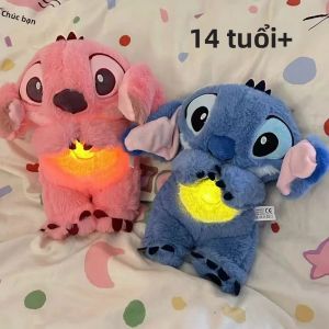 Disney Lilo & Stitch Nhẹ Nhàng Thoáng Khí Búp Bê Kawaii Nhân Vật Anime Stitch Ngủ Đồng Hành Đồ Chơi Chất Liệu Flannel 27CM