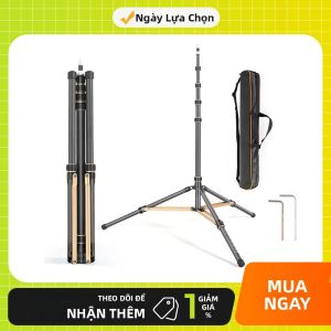 Chân Máy Ảnh Di Động QZSD LS-255 2.2m Hợp Kim Nhôm Sợi Carbon Chân Đèn Gấp Ngược Hỗ Trợ Quay Video Ngoài Trời