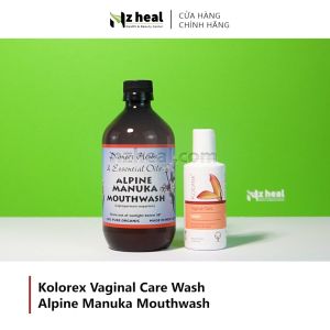 [Hỏa tốc] Bộ đôi Kolorex Vaginal Care Wash 100ml & Nước súc miệng Nelson Honey Alpine Manuka Mouthwash 100ml