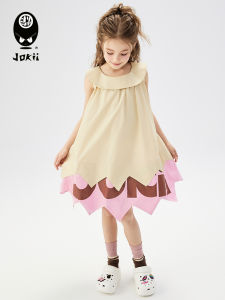 Cute Cream Princess Dress Girls Summer New Fashion