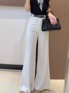 MANMI | Korean Style Loose Wide Leg Flared Trousers for Women