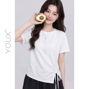 YOUXIANG | Áo Thun Trắng Sang Trọng Mới Mùa Hè