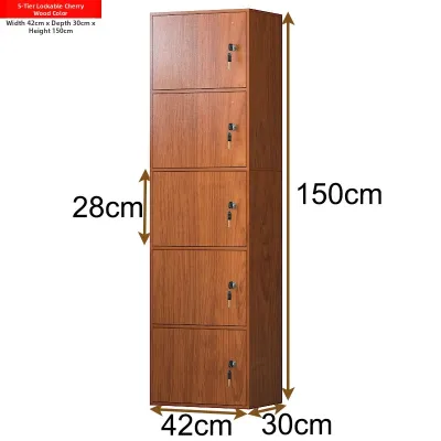 Liangwuyou | Multi-level Bookshelf Cabinet with Doors