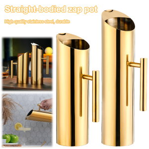 【Homelements】1.5L/2L Gold Juice Pot Large Capacity Stainless Steel Beer Red Wine Jar Red Wine Divider Container for Juice Coffee Wine