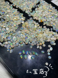 Natural Opal Gemstone Oval round Plain Cut Egg Shape Facet Color Random Jewelry Accessories Crystal Semi-Precious Stones