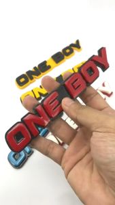 EMBLEM TULISAN ONE BOY EKSTERIOR MOBIL MOTOR VARIASI TIMBUL 3D BAHAN FIBERGLASS