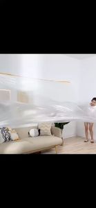 พลาสติก พลาสติกปิดพ่นสี พลาสติกปิดกันฝุ่น ชนิดมีเทปกาวใน เทปฟิล์มสำหรับงานพ่นสี ชนิดมีเทปกาวในตัว