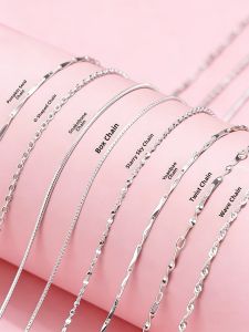 ZHENGZHAO | 999 & 925 Silver Simple Style Replaceable Necklace