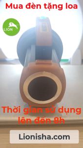 Đèn Pin Cầm Tay Tích Hợp Loa Bluetooth - Cổng Sạc USB - Thời Gian Sử Dụng 12H - Đèn Led Lion