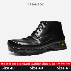 dreambox | Anti-Slip Outdoor Hiking Short Boots Water Washed Horsehide Work Mens Boot