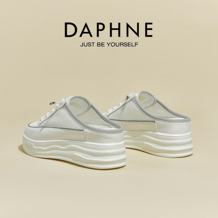 Daphne Breathable Mesh Head Cover Sandals Thick Bottom Slip-On Casual Fashion Shoes for Young Women in Spring And Summer