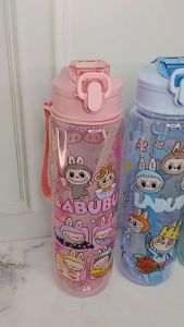 Botol Minum Anak Viral Bening Lucu LABUBU 1000 ml BPA Free/006