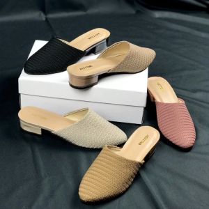 Yellow Bianca - Sandal Wanita Hak 3 CM Rajut Premium - HK 02