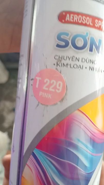 Sơn xịt Owen màu hồng phấn T229 chai 400ml sơn trên kim loại, nhựa, gỗ ...