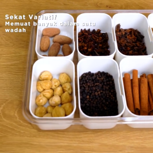 Kotak Bumbu Tutup Transparant Tempat Bumbu Kering Wadah Bumbu Dapur Kulkas Food Container