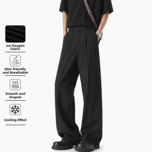 TUCANO | Warm Flannel Trousers Straight Casual Mens Slacks