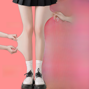 Thickened Fleece Autumn Winter Womens High Waist Leggings Pants Socks 150cm Small Size Bare Leg Effect Advanced Feeling