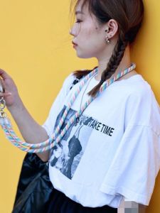 Arope Adjustable 8mm Colorful Night Light Phone Strap Crossbody Outdoor Anti-fall DIY Nylon Woven Material Mobile Phone Lanyard