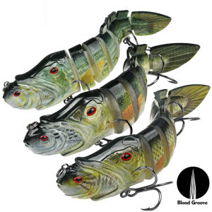 Luya Fake Bait Multi Section Fish 8-Section Loach Bionic Plastic Bait Sea Fishing Freshwater Bass Upturned Mouth All Eat Bait