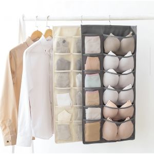 Double-Sided Hanging Storage Bag for Underwear Socks And Intimate Apparel Dormitory Style Nordic Flat Design Chinese Made