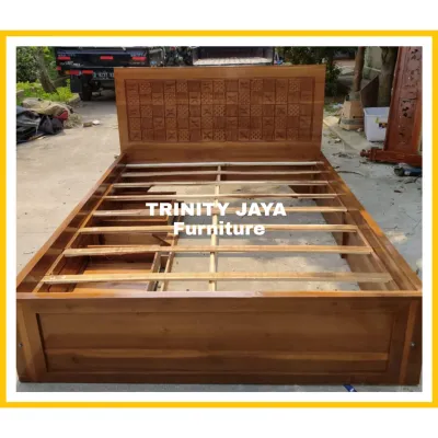 Ranjang Tempat Tidur Jati Minimalis Laci 180x200 /trinityjayafurniture