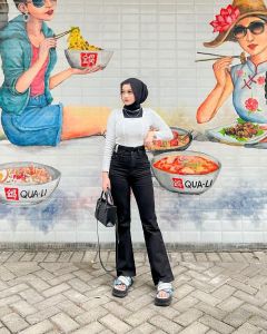 Celana Jeans Wanita Cutbray High Waist