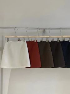 Váy Ngắn Chữ a Cạp Cao Bằng Vải Len Cho Nữ Mùa Thu Đông Phong Cách Hàn Quốc Chống Ánh Sáng Váy Ngắn Ôm Sát Cơ Thể