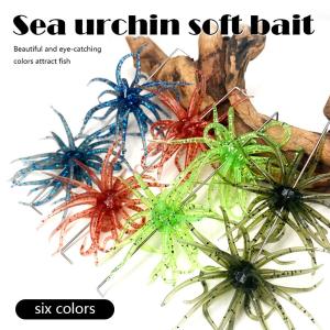 Floating TPR Sea Urchin Spiky Ball Soft Lure Silicone Fishing Bait for Bass Perch Pike Drop Shot Saltwater Fishing Gear