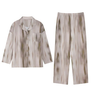 Miiow | Pure Cotton Sleepwear Womens Spring Autumn New Style With Chest Pad Long Sleeve Loose Casual Can Wear Outdoor Home Clothes