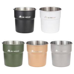 [Ueb Flagship Mall]Stainless Steel Beer Wine Cups Portable Tea Coffee Milk Mug Stackable Lightweight for Travel Hiking Backpacking