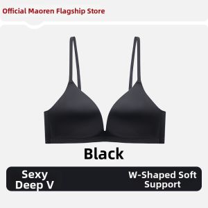 MiiOW | French Triangle Cup Gathered Comfortable Soft Support Invisible Thin Bra