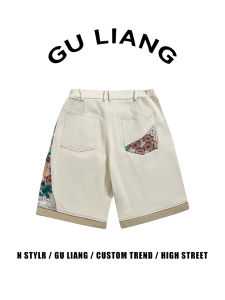 Designer Brand American Style Mens Embroidered Shorts New Arrival Loose Fit Casual Wear Cotton Polyester Blend Summer Wear