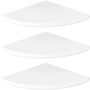 3Pc Corner Floating Shelf Wall Mounted Corner Storage Shelves Space Saving Minimalist Wall Rack for Bedroom Living Room Bathroom