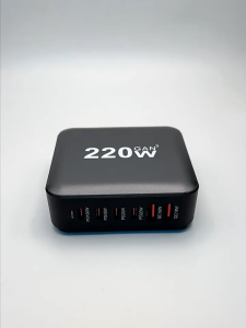 RICHMENT 220W/500W 6-Ports Multi-Port Supe Fast Charging Portable PD Charger Power Adapter PD100W/65W Charging Port