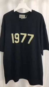 FEAR OF GOD Essentials: Oversized Pure Cotton Flocking Printing Couple Shirt