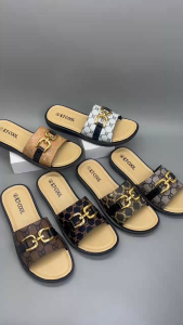 (Size 37-40) 1986 Sandal Wanita Dewasa Slop Terbaru Sandal Kasual Wanita Sandal Teplek Slop Slip On