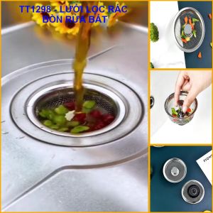Lưới lọc lặn chặn lỗ thoát nước bồn rửa bát. Lưới lọc rác bồn rửa chống tắc nghẽn