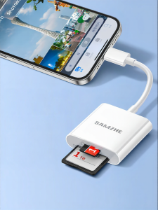 Samzhe | 3-in-1 High-speed Memory Card Reader Adapter for iPhone for 3kad reader