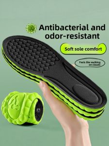 LINGMIAO | Antibacterial Odor-Control Sweat-Absorbing Breathable Thick Cushioned Mens Insoles
