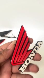 EMBLEM MOTOR LOGO HONDA WINGS VARIASI TIMBUL 3D BAHAN FIBERGLASS
