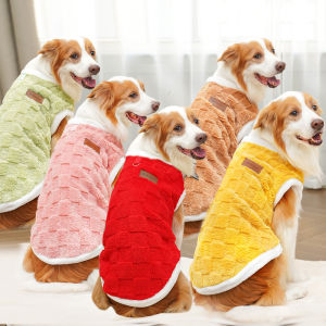 Pet clothes autumn and winter new cotton clothes plush new clothing golden retriever big dog golden retriever cat supplies