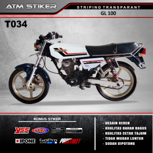 Striping Variasi Transparan Honda GL 100