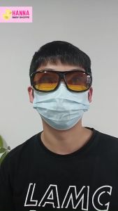 HD Day Night Vision Black Yellow Brown Anti Glare Glasses Driving - Spek Cermin Mata Anti Silau Malam Siang Untuk Memandu