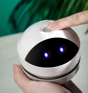 Portable mini robot desktop vacuum cleaner USB charging keyboard cleaner Eraser pencil shaver mini handheld portable vacuum cleaner