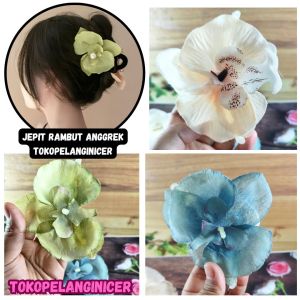 jepit rambut anggrek mewah- Orchid Hair Claw-Jedai Cakar Bunga Anggrek-Kep Jepit Rambut Anggrek -Jepit Korea Bunga