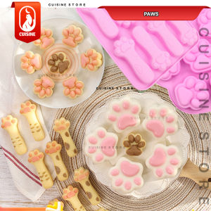 Cetakan Silikon Puding Coklat Bentuk Kaki PAWS Cakar Kucing Hewan Lucu Unik Kue Finger Es FOOD GRADE