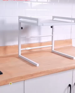 Ⓜ️ZEROIDEASⓂ️ Expandable and Height Adjustable Microwave Oven Holder Oven Stand Microwave Oven Rack Countertop Organizer Rack Toaster Holder Air Fryer Holder Rice Cooker Holder Toaster Holder Kitchen Organizer Storage Rack Kitchen Rack Kitchen Shelf