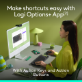 Logitech POP ICON COMBO, Bluetooth keyboard and mouse combo, comfortable typing, programmable keys and buttons, quiet clicks, Easy-Switch up to 3 Devices. 