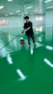 👉1KG👉3 In 1 Water-Based Epoxy Floor Paint Wear-Resistant Waterproof Floor Paint Warehouse Workshop Garage Cement Floor Paint Home Use Resin Paint