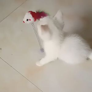 Cat Teaser Toy Pet Cat Puppy Teaser Bell Feather Stick Rod Funny Interactive Toy